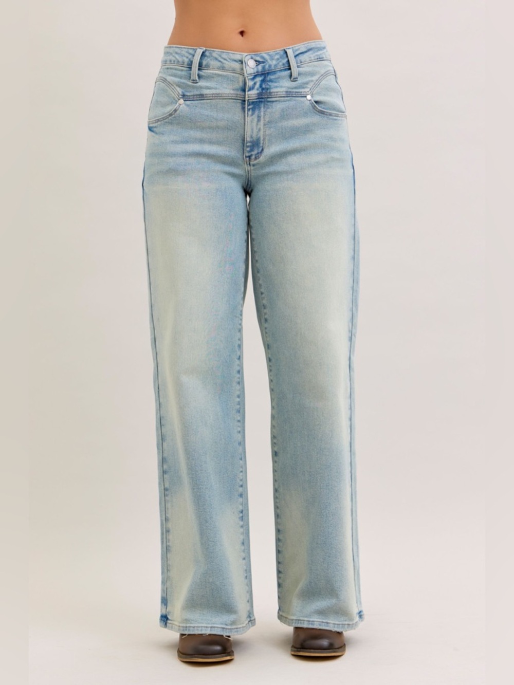 Judy Blue High Waist Column Straight Jeans